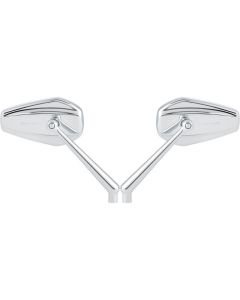 Arlen Ness Mini Stocker Right & Left Chrome Mirror Screw-In Universal & Harley