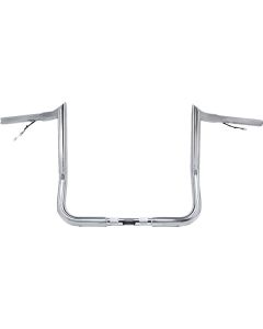 Bagger Nation 1-1/4" Chrome 10" Pre-Wired Monkey Bagger Handlebars for Harley