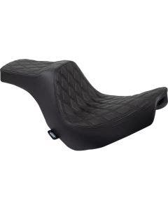 Drag Specialties Black / Black Predator III Double Diamond Seat for FL/FX 18-22