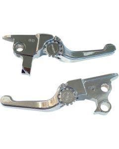 PSR 12-01652-20 Chrome Anthem Shorty Lever Set Pair Harley FLH/T 08-16