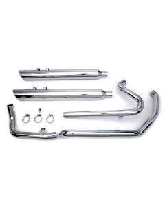 Chrome Crossover Exhaust Header System Harley Touring FLT 2009