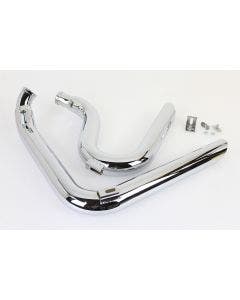 V-Twin 30-0655 Chrome Zoomies Drag Exhaust Pipe Set Harley Softail FXST 07-17