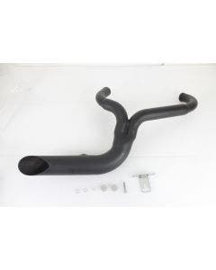 V-Twin 30-0679 2:1 Lake Side Pipe Exhaust Black Harley FXD Dyna 91-17