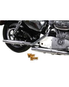 V-Twin 30-0821 Wyatt Gatling Slip-On Mufflers Chrome Harley XL Sportster 04-13