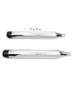 V-Twin 30-3183 Muffler Set with Black Hollow Point End Tips Harley FLT 95-16