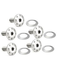 Arlen Ness Titanium Polished Front Holeshot Floating Brake Rotor Bolt Harley 14-24 FLH