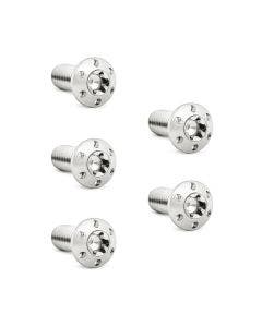 Arlen Ness Polished Titanium Rear Holeshot Brake Rotor Bolt Kit 4 Harley Models 3/8