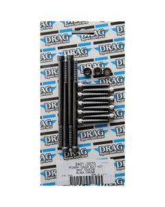 Drag Specialties Black Knurled Primary Cover Bolt Kit 4 Harley 07-16 Touring