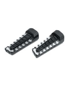 Kuryakyn 3603 Satin Black Riot-X Footpegs w/o Adaptor MX Style Harley & Custom