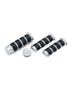 Kuryakyn 6780 ISO Handlebars Grips Chrome Harley w/ Heated Grips FLHT/R 08-20