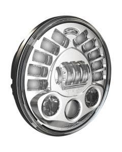 Custom Dynamics ProBeam Chrome 7" Round LED Adaptive 2 Pedestal Headlamp Harley