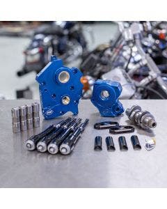 S&S Cycle Chain Drive 465C Cam Chest Kit w/ Black Tubes Harley M8 Oil Cooled 17-Up