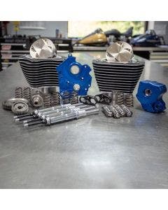 S&S 128" M8 Power Package Big Bore Kit Highlight Fin Gear Cam Chrome Water Cooled