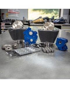 S&S 128" M8 Power Package Big Bore Kit Highlight Fin Gear Cam Chrome Rod Oil Cooled