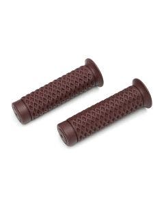 Kuryakyn 6597 Braaap! Grips Waffle Pattern 7/8" Red Old School Universal