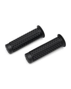 Kuryakyn 6592 Braaap! Grips Waffle Pattern 7/8" Black Old School Universal