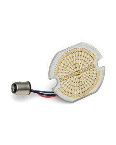 Kuryakyn 2935 LuminEZ LED Front Turn Signal Inserts 1157 Amber/Amber 3-1/4” Flat