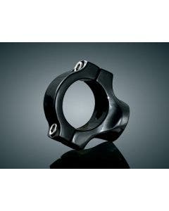 Kuryakyn Glossy Black Side Mount License Plate Clamp for Yamaha Road Star without swingarm covers (except War