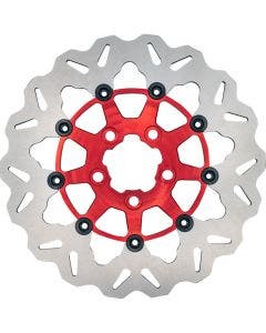 Galfer Wave 11.8" Full Floating Rear Brake Rotor W/Red Carrier 4 Harley 08-19