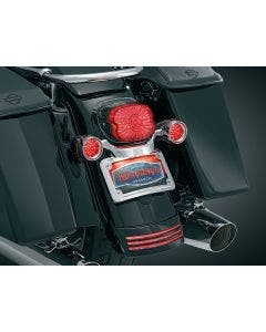 Kuryakyn 3163 Chrome Curved License Plate Mount Harley FLHX & FLHRSE 