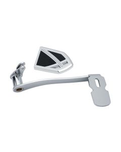 Kuryakyn Chrome Extended Brake Pedal & Phantom Pad Harley Touring No Lowers '14+