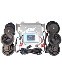 J&M Stage-6 Rokker 400W Amp/Speaker Kit 4 Harley 14-24 FLHT/FLHTK/FLHTCUTG