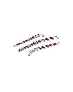 Kuryakyn 3201 Chrome Red LED Trunk Molding Trim Set 01-10 Honda GL1800 Gold Wing
