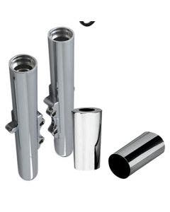 Arlen Ness Chrome Hot Legs and Fork Boot Slider Covers Package Touring FL 08-13