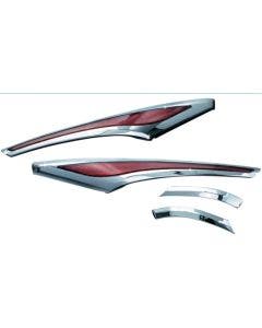 Kuryakyn 3232 Chrome Saddlebag Accent Swoop LED Lights 12-17 Honda Goldwing 1800
