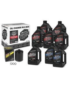 Maxima 90-129018PB Oil Change Kit w/ Black ProFilter 17-Up Harley Milwaukee-8 M8