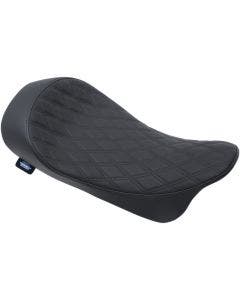 Drag Specialties Double Diamond Black Low Profile Solo Seat Harley FLH 08-23