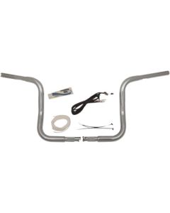 FBI Fat Baggers Chrome 12" EZ Install Rounded Handlebar Package Harley FLH 14-20
