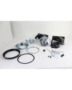 V-Twin 33-1568 Wyatt Gatling Black 7" H4 Headlight & Cowl Kit Harley FLST 86-17