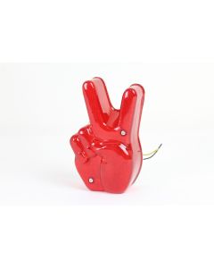 V-Twin 33-1675 Peace Sign Tail Lamp Brake Light LED Red 12V Harley Metric Custom