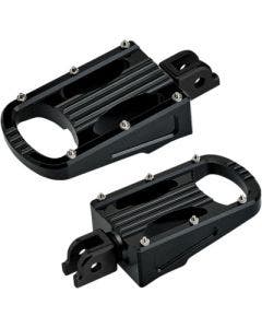 Biltwell 7006-203-03 Black Aluminum Punisher Footpeg Set H-D Softail M8 18-Up