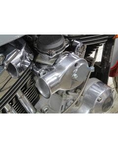 V-Twin 34-0487 Polished Tourist Trophy Breather Snoot Carb Intake 88-07 Harley