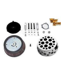 Wyatt Gatling Air Cleaner Kit Swiss Cheese Chrome Cover CV EFI Harley Sportster