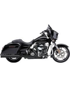 Cobra USA 6107RB Black 4.5" Neighbor Hater Slip On Mufflers Harley FLH/T 95-16