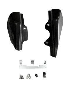Drag Specialties Black Frame Mounted Engine Heat Deflectors 01-08 Harley Touring