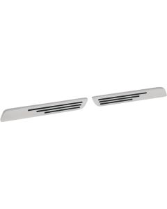 Drag Saddlebag Latch Cover Inserts Ball Milled Chrome For Harley FLH/T 93-13