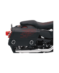 Saddlemen Highwayman Tatto Red Stitch Medium Universal Throwover Saddlebags 
