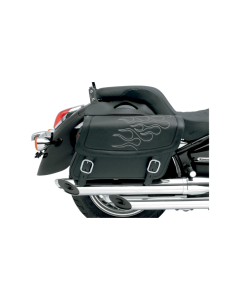 Saddlemen Highwayman Tatto Silver Stitch Medium Universal Throwover Saddlebags 