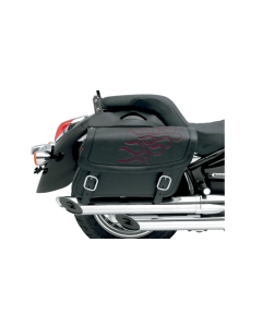 Saddlemen Highwayman Tatto Dark Red Stitch Large Universal Throwover Saddlebags 