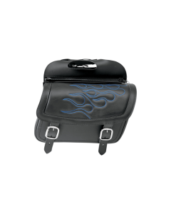 Saddlemen Highwayman Tatto Blue Stitch Medium Universal Throwover Saddlebags 