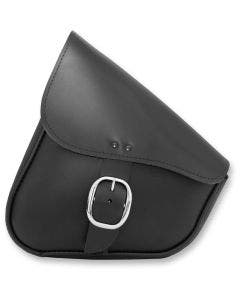 Willie & Max Black Swingarm Bag w/ Chrome Buckle for Harley Softail 84-14