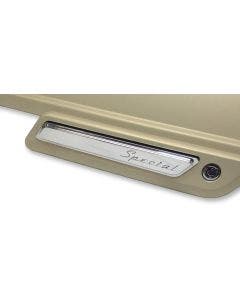 Klock Werks Chrome "Special" Saddlebag Hinge Inserts Harley Touring 14-17