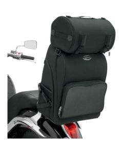 Saddlemen S2600 Deluxe Rigid Sissy Bar Bag w/ R850 Roll Bag for Harley or Metric