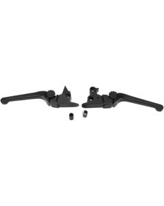 PSR 12-00656-22 Black Anthem Adjustable Lever Set Pair Harley Softail 15-Up