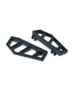 Kuryakyn Black Satin Riot Driver Rider Front Floorboards 84-17 Harley FL