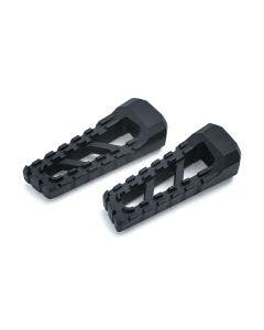 Kuryakyn Riot Satin Black Footpegs W/O Adapters Harley Metric & Indian